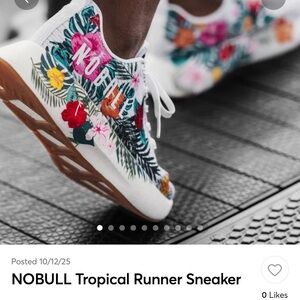 NOBULL Journey Runner Tropical Floral Sneakers Women 9.5 Men 8 Running Shoes